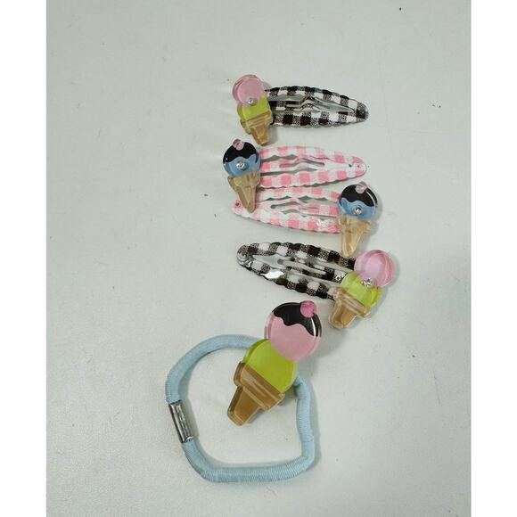 Vintage Gymboree “Ice Cream Social Hair Accessory Lot of 6  Clips, Curls - Picture 4 of 5